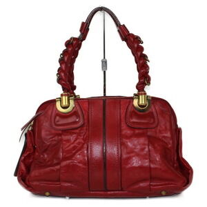 CHLOE Eloise Boston Bag Red Leather Handbag
